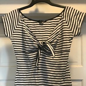 Hell Bunny top. Black and white stripe